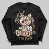 Nike Air Force 1 Low Canvas “Linen” DopeSkill Long Sleeve T-Shirt Smile Through The Pain Graphic Streetwear - Black