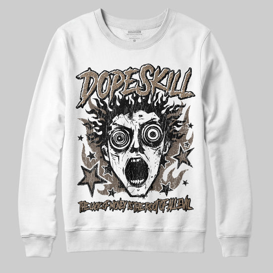 Jordan 3 GS “We Outside” DopeSkill Sweatshirt Root of Evil Graphic Streetwear - White
