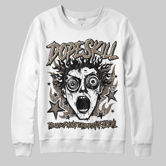 Jordan 3 GS “We Outside” DopeSkill Sweatshirt Root of Evil Graphic Streetwear - White