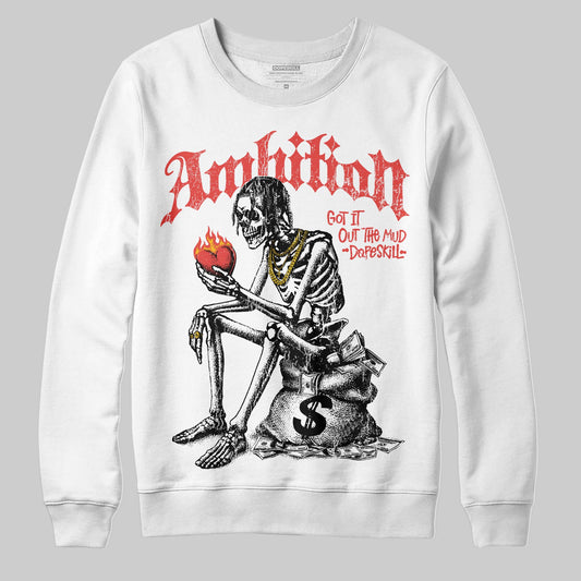 Red Sneakers DopeSkill Sweatshirt Ambition Graphic Streetwear - White