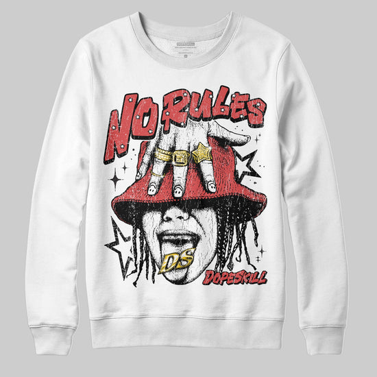 Black and White Sneakers DopeSkill Sweatshirt No Rules Graphic Streetwear - White 