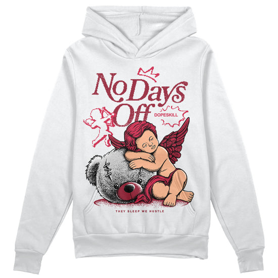 Jordan 1 Retro High '85 OG Metallic Burgundy DopeSkill Hoodie Sweatshirt New No Days Off Graphic Streetwear - White