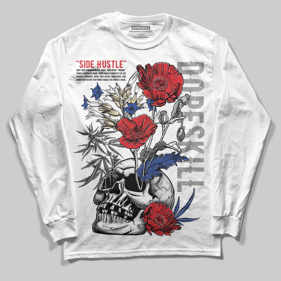 Jordan 3 “Seoul 2.0” DopeSkill Long Sleeve T-Shirt Side Hustle Graphic Streetwear - White