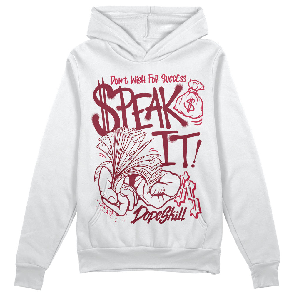 Jordan 1 Retro High '85 OG Metallic Burgundy DopeSkill Hoodie Sweatshirt Speak It Graphic Streetwear - White