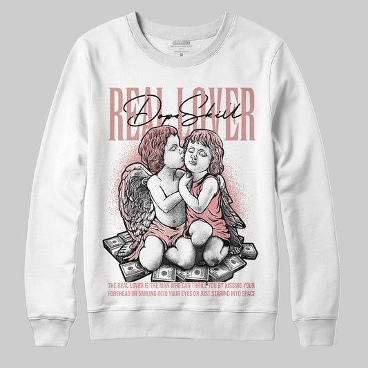 Jordan 40 “Dusty Rose” DopeSkill Sweatshirt Real Lover Graphic Streetwear - White