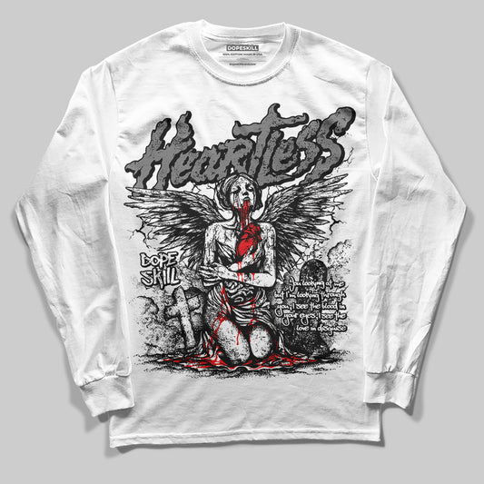 Grey Sneakers DopeSkill Long Sleeve T-Shirt Heartless Graphic Streetwear - White