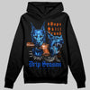 Royal Blue Sneakers DopeSkill Hoodie Grind Pray Graphic Streetwear - Black