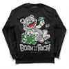 Dunk Low Cool Grey DopeSkill Long Sleeve T-Shirt Born To Be Rich Graphic Streetwear - Black