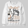 Jordan 4 Retro Cozy Girl DopeSkill Sweatshirt Broken Bones Graphic Streetwear - White 