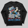 Jordan 3 Retro OG Rare Air DopeSkill Long Sleeve T-Shirt Born To Be Rich Graphic Streetwear - Black