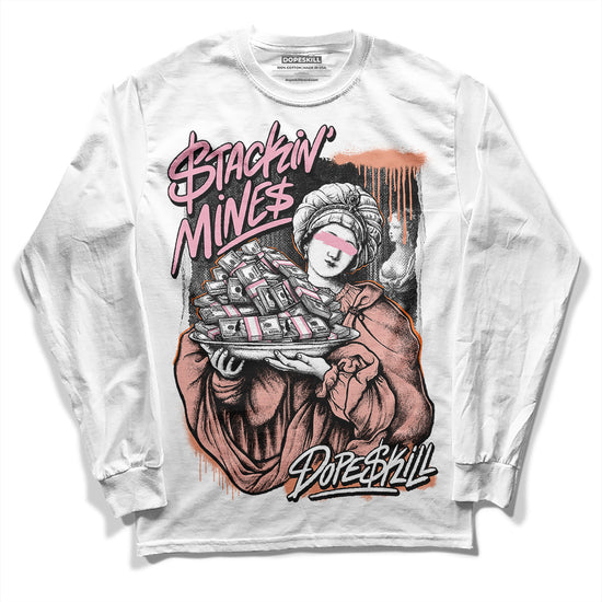 Jordan 11 Low “Legend Pink” DopeSkill Long Sleeve T-Shirt Stackin Mines Graphic Streetwear - White