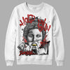 Jordan 14 "Black/White" DopeSkill Sweatshirt Hold My Own Graphic Streetwear - White