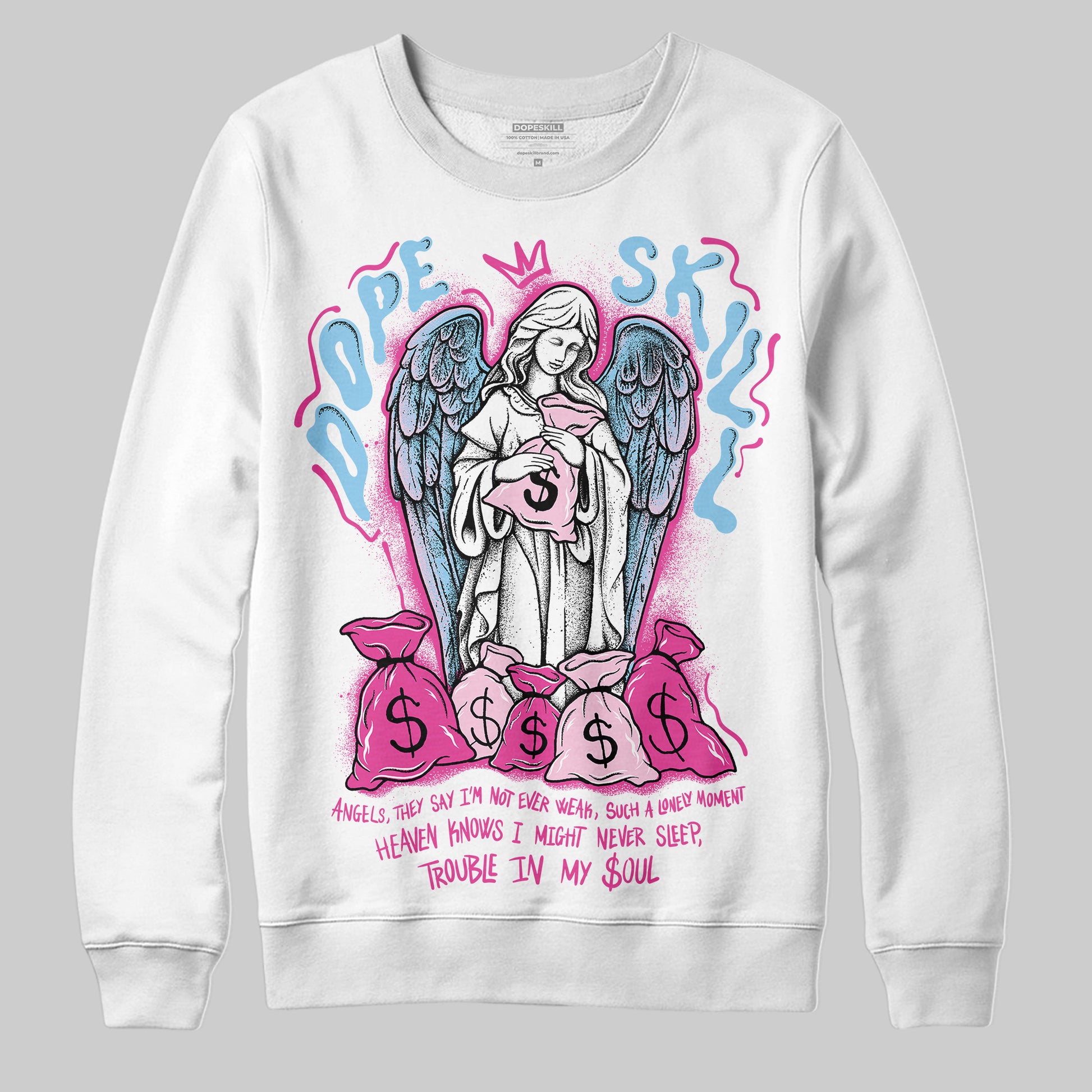 Jordan 6 “Doernbecher” DopeSkill Sweatshirt Angels Graphic Streetwear - White 