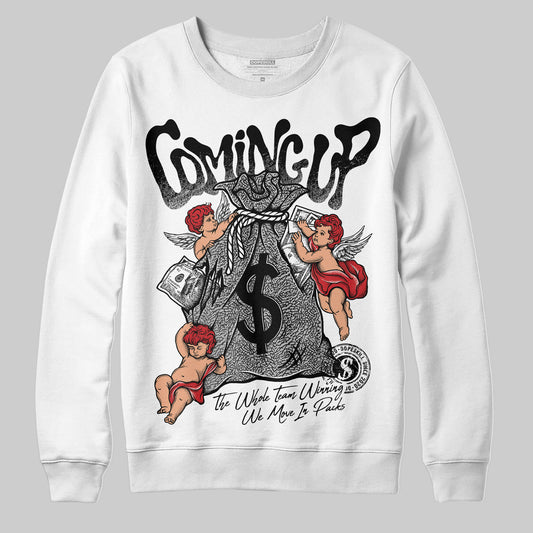 Jordan 3 OG “Black Cement” DopeSkill Sweatshirt Money Bag Coming Up Graphic Streetwear - White