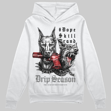Grey Sneakers DopeSkill Hoodie Grind Pray Graphic Streetwear - White