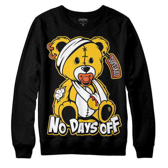 Yellow Sneakers DopeSkill Sweatshirt Hurt Bear Graphic Streetwear - Black