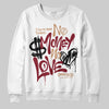 Adidas SAMBA OG ‘Collegiate Burgundy’ DopeSkill Sweatshirt No Money No Love Typo Graphic Streetwear -White