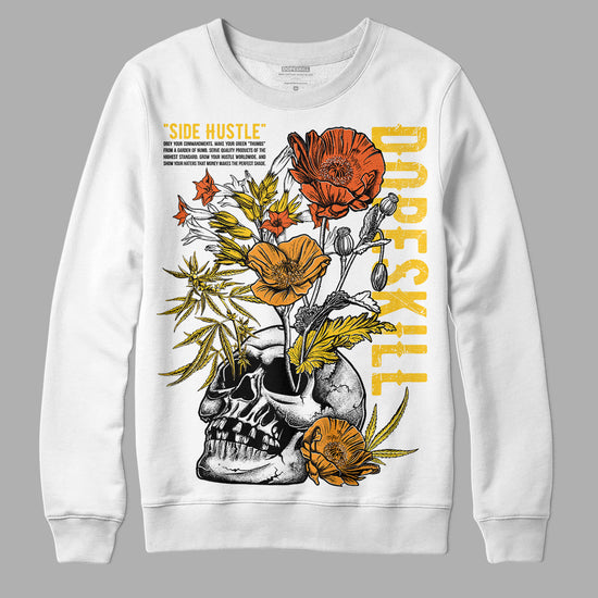 Yellow Sneakers DopeSkill Sweatshirt Side Hustle Graphic Streetwear - White