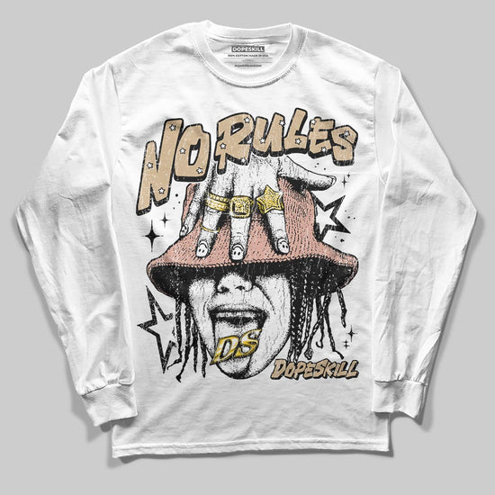 TAN Sneakers DopeSkill Long Sleeve T-Shirt No Rules Graphic Streetwear - White