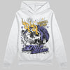 Jordan 4 Retro Lakers DopeSkill Hoodie Sweatshirt Drip Season Graphic Streetwear - White