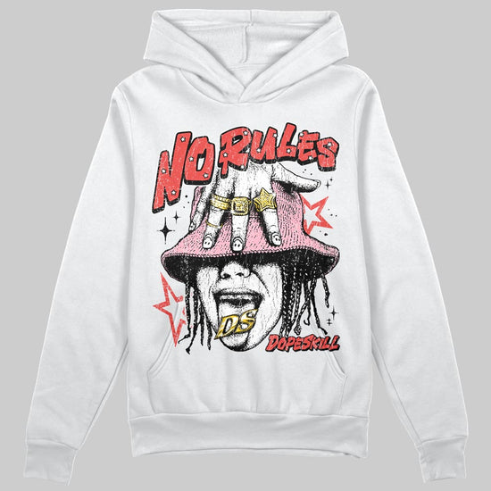Red Sneakers DopeSkill Hoodie No Rules Graphic Streetwear - White