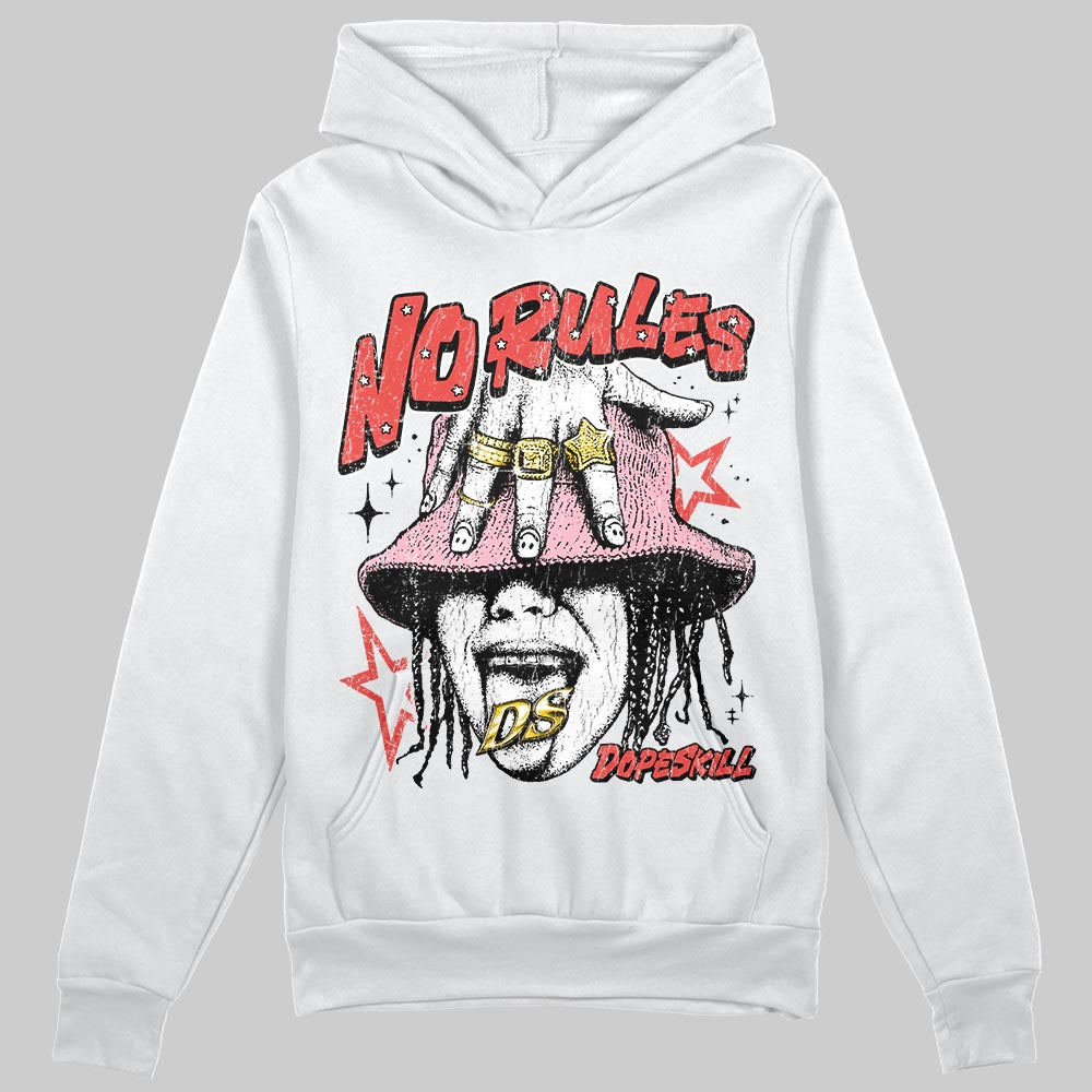 Red Sneakers DopeSkill Hoodie No Rules Graphic Streetwear - White