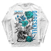 Jordan 4 Retro Military Blue DopeSkill Long Sleeve T-Shirt Side Hustle Graphic Streetwear - White