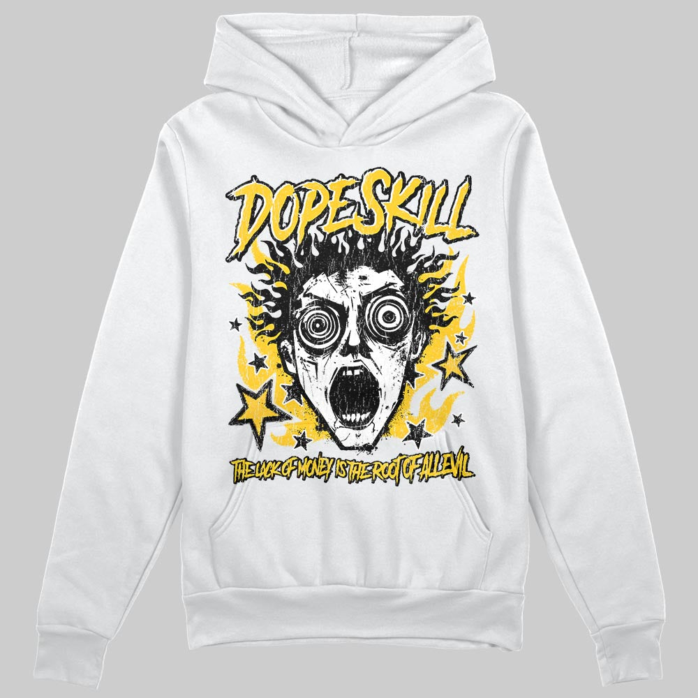 Yellow Sneakers DopeSkill Hoodie Sweatshirt Root of Evil Graphic Streetwear - White