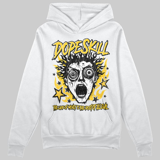 Yellow Sneakers DopeSkill Hoodie Sweatshirt Root of Evil Graphic Streetwear - White
