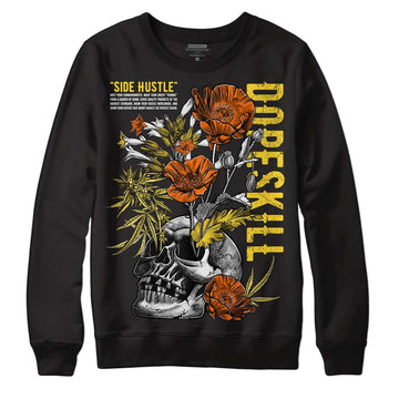 Jordan 4 Thunder DopeSkill Sweatshirt Side Hustle Graphic Streetwear - Black