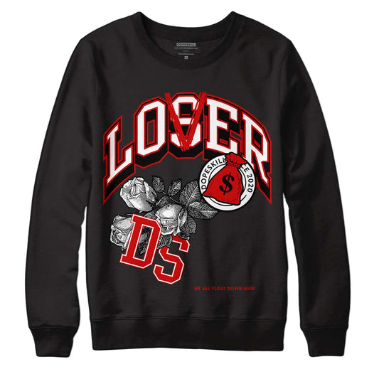 Jordan 1 Retro Low "Black Toe" DopeSkill Sweatshirt Loser Lover Graphic Streetwear - Black