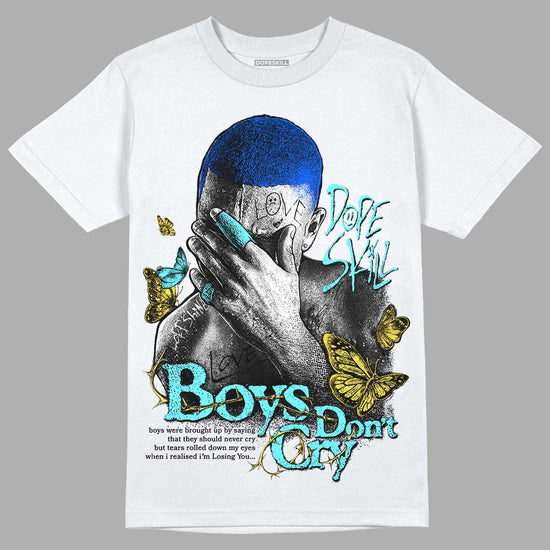 Jordan 5 Aqua DopeSkill T-Shirt Boys Don't Cry Graphic Streetwear - White