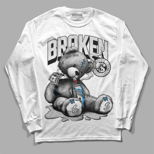 Dunk Low ‘Pure Platinum’ DopeSkill Long Sleeve T-Shirt Sick Bear Graphic Streetwear - White