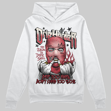 Jordan 4 “Sierra Red" DopeSkill Hoodie Sweatshirt Drip Harder Graphic Streetwear - White