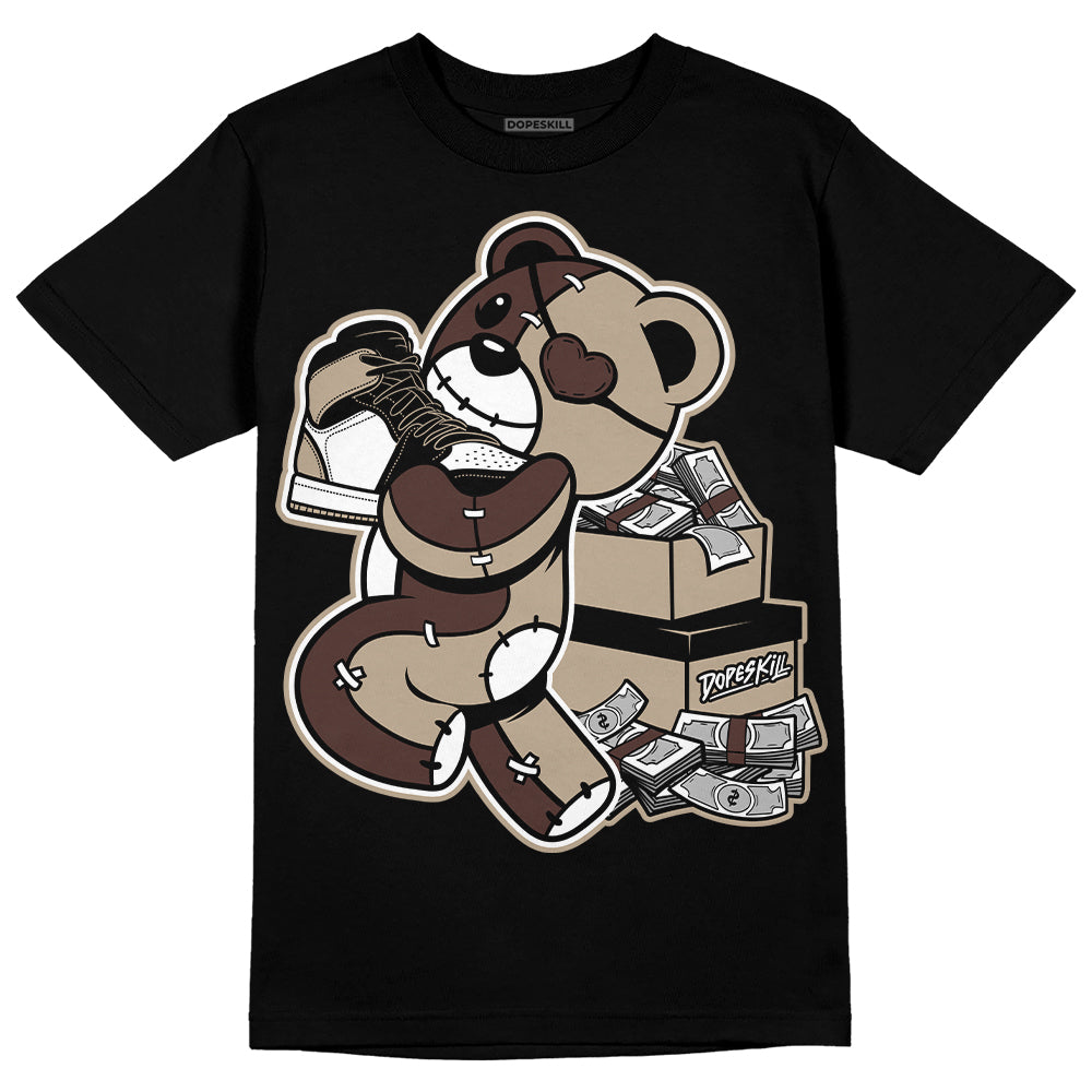Jordan 1 High OG “Latte” DopeSkill T-Shirt Bear Steals Sneaker Graphic Streetwear - Black