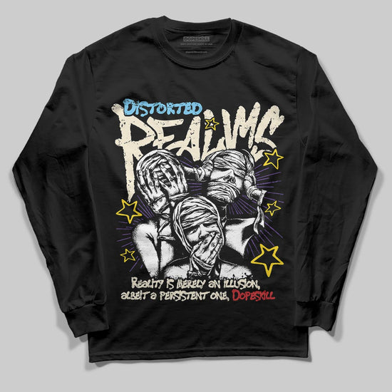 Jordan 17 Retro Low SP Infinite Archives DopeSkill Long Sleeve T-Shirt Distorted Realms Graphic Streetwear  Black