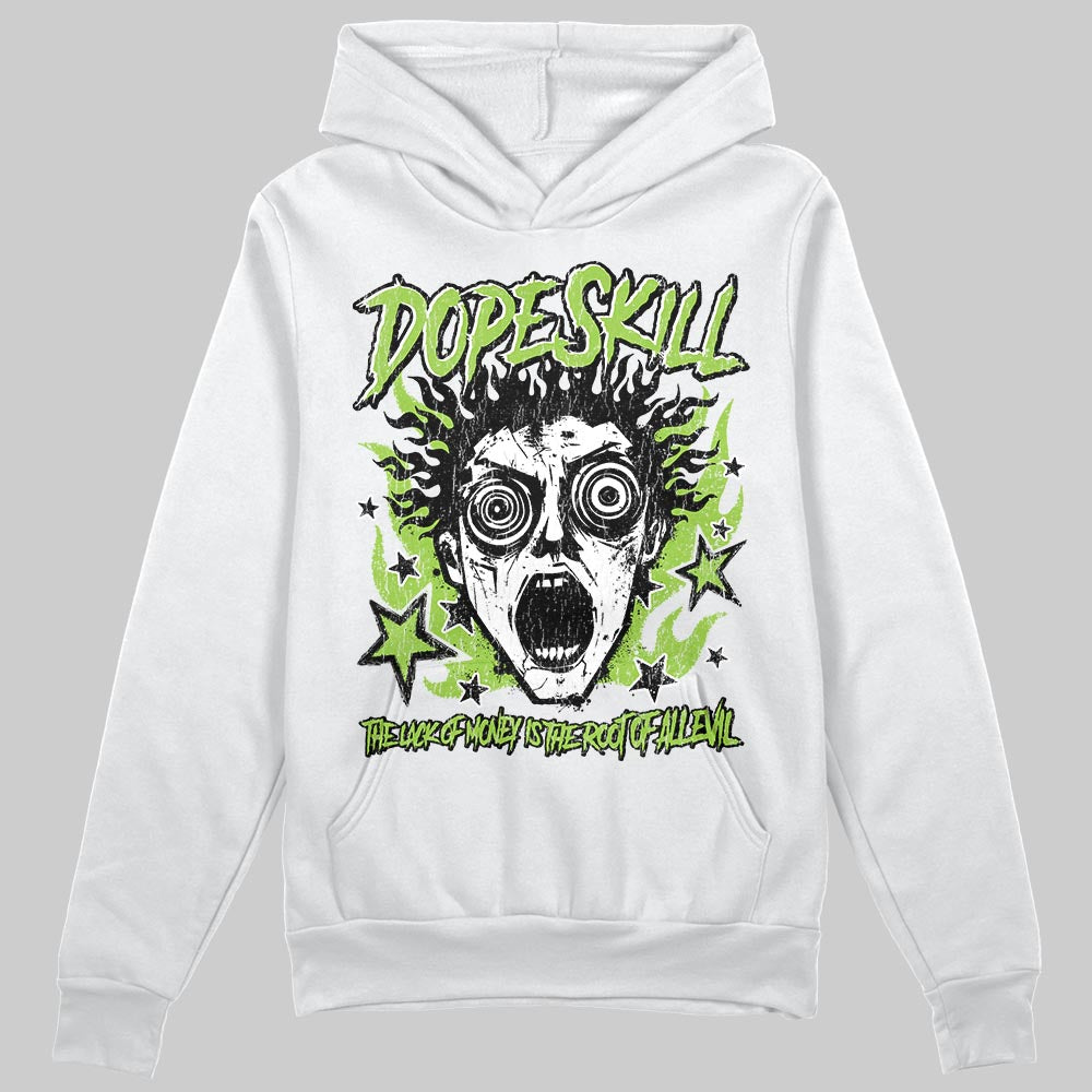 Neon Green Sneakers DopeSkill Hoodie Sweatshirt Root of Evil Graphic Streetwear - White