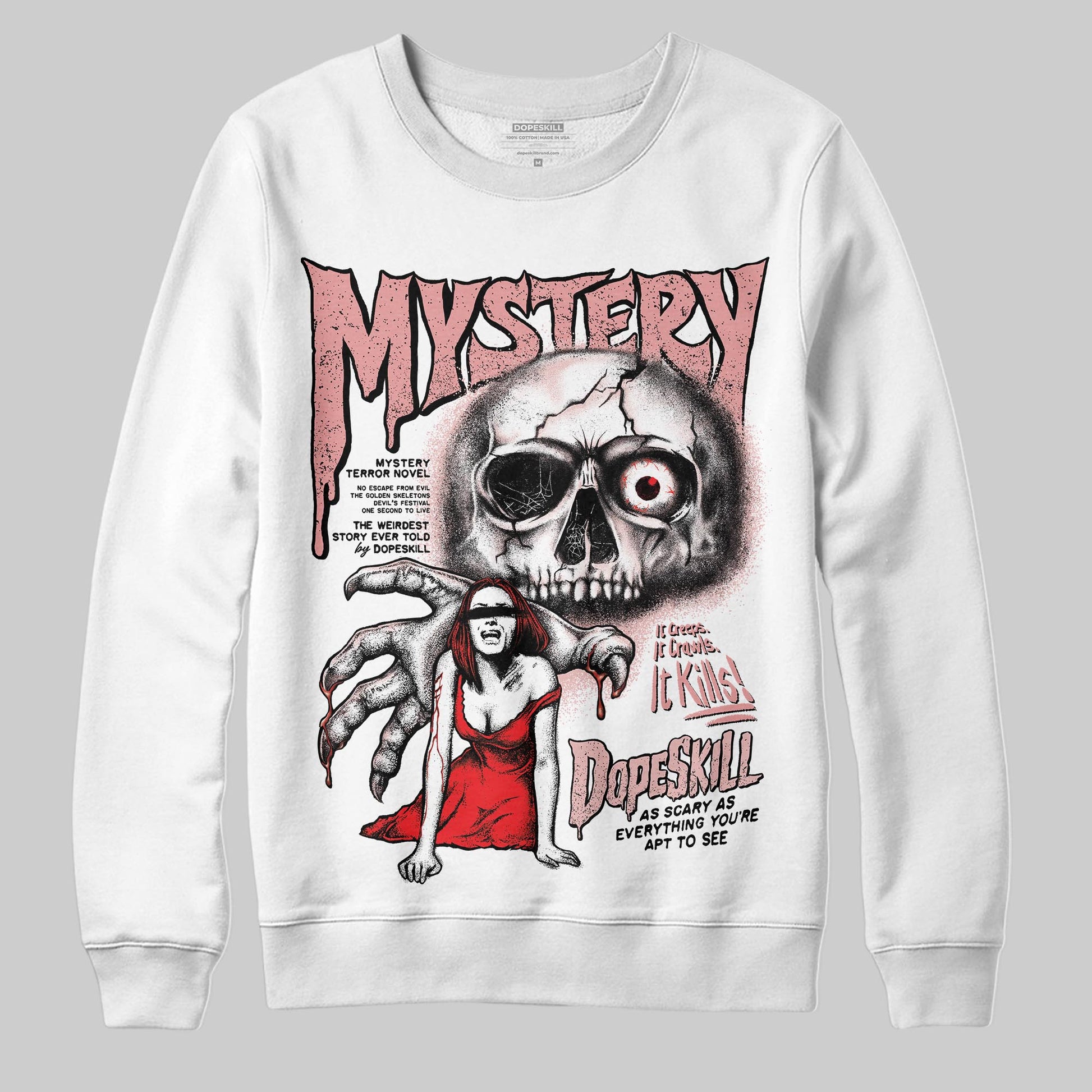 Jordan 40 “Dusty Rose” DopeSkill Sweatshirt Mystery Ghostly Grasp Graphic Streetwear - White 