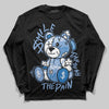 Jordan 4 WMNS 'Forget Me Not' DopeSkill Long Sleeve T-Shirt Smile Through The Pain Graphic Streetwear - Black