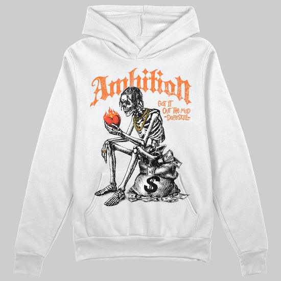 Orange, Black and White Sneakers DopeSkill Hoodie Sweatshirt Ambition Graphic Streetwear - White