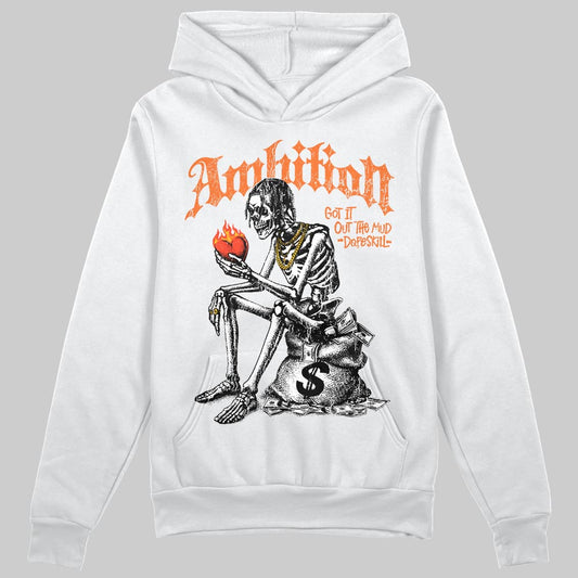 Orange, Black and White Sneakers DopeSkill Hoodie Sweatshirt Ambition Graphic Streetwear - White