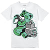 Jordan 1 High OG Green Glow DopeSkill T-Shirt Bear Steals Sneaker Graphic Streetwear - White