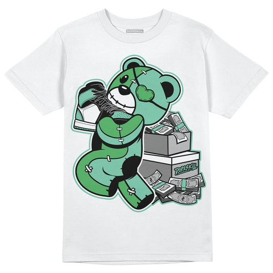 Jordan 1 High OG Green Glow DopeSkill T-Shirt Bear Steals Sneaker Graphic Streetwear - White