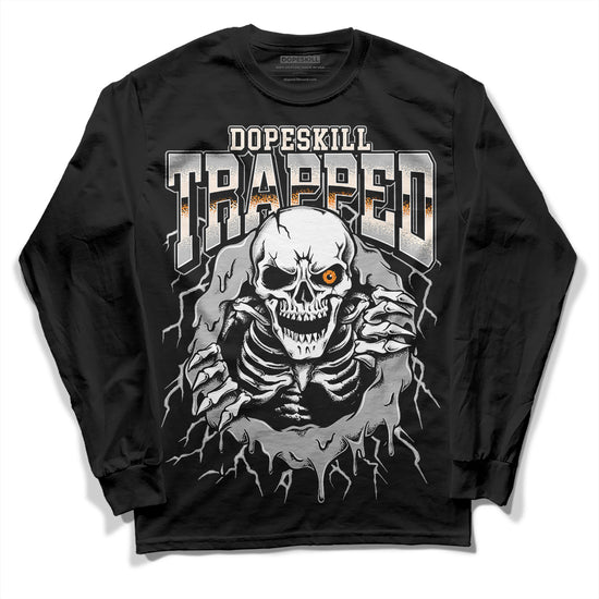 Dunk Low Cool Grey DopeSkill Long Sleeve T-Shirt Trapped Halloween Graphic Streetwear - Black