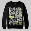 Jordan 4 GS “Light Lemon Twist” DopeSkill Sweatshirt Real Ones Move In Silence Graphic Streetwear - Black