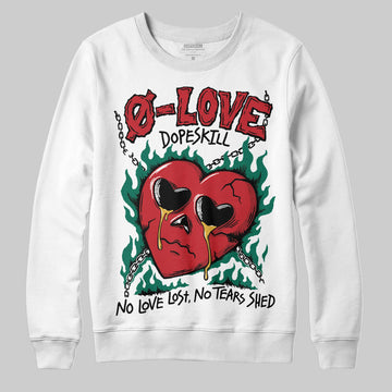 Jordan 3 Mexico 'El Vuelo' DopeSkill Sweatshirt Crying Heart Graphic Streetwear - White