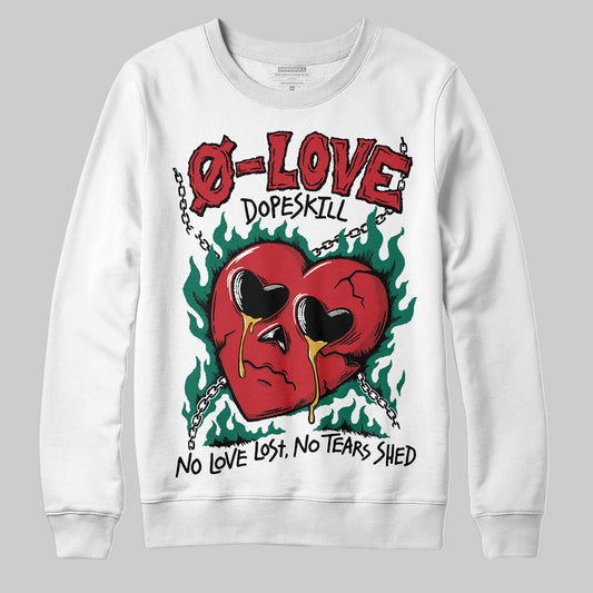 Jordan 3 Mexico 'El Vuelo' DopeSkill Sweatshirt Crying Heart Graphic Streetwear - White