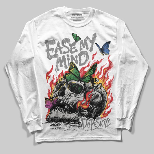 Grey Sneakers DopeSkill Long Sleeve T-Shirt Ease My Mind Graphic Streetwear - White