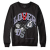 Jordan 5 Retro Low Indigo Haze DopeSkill Sweatshirt Loser Lover Graphic Streetwear - Black