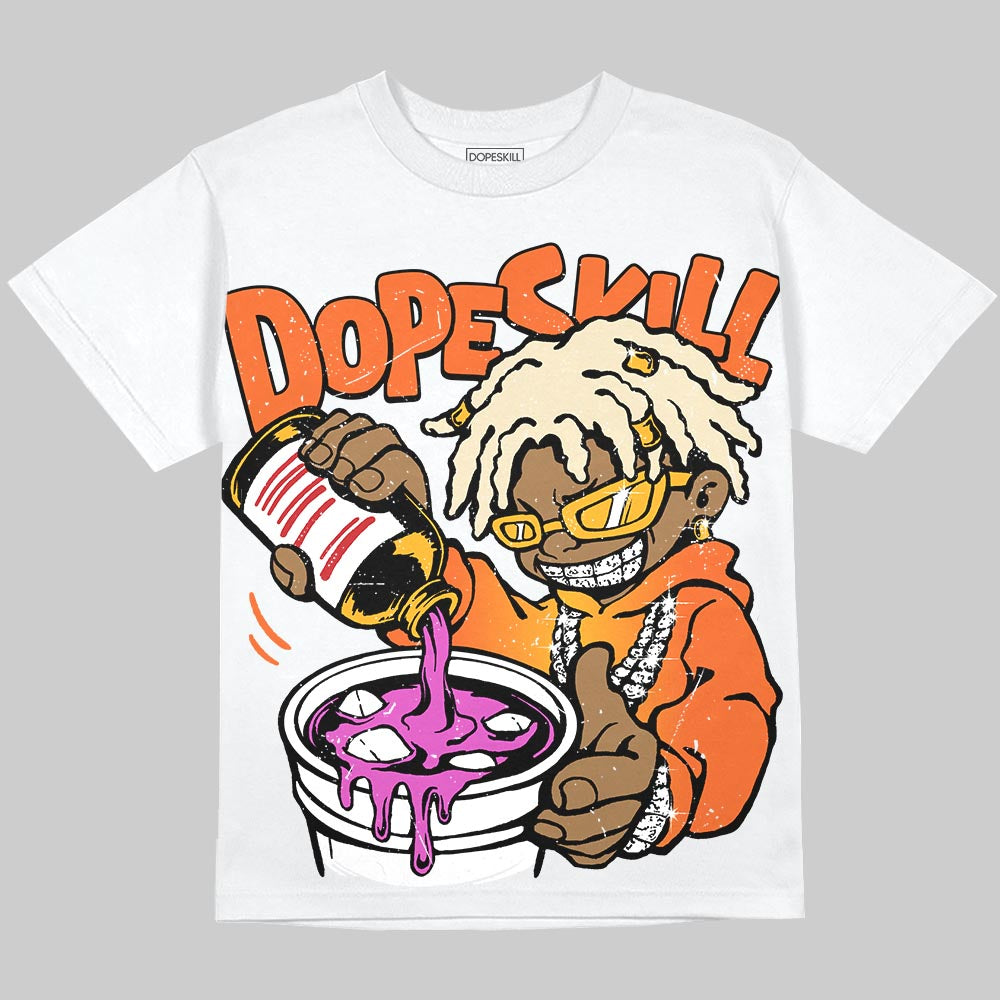 Jordan 4 Birds of Paradise DopeSkill T-Shirt Pour Up Graphic Streetwear - White